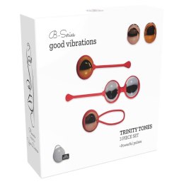Wibrujące kulki Kegla Trinity Tones silikonowe wodoodporne 12 cm zestaw 3 B - Series Lyla