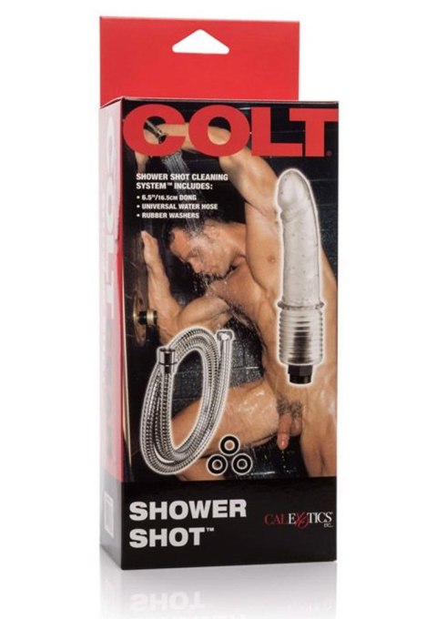Dildo prysznicowe Colt Shower Shot przezroczyste 16.5 cm CalExotics
