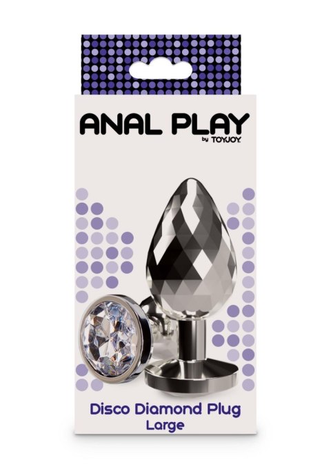 Korek analny Disco Diamond ToyJoy srebrny duży TOYJOY