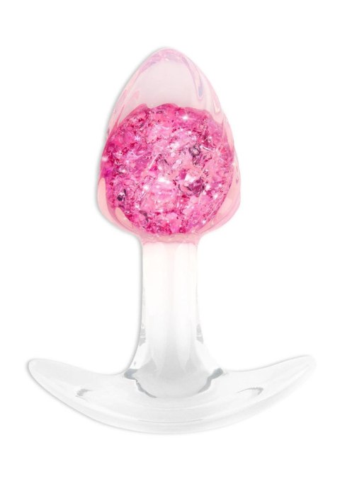 Korek analny ToyJoy Crystal Small silikonowy różowy 8,5 cm TOYJOY