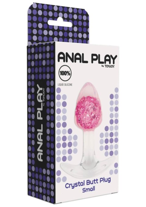 Korek analny ToyJoy Crystal Small silikonowy różowy 8,5 cm TOYJOY