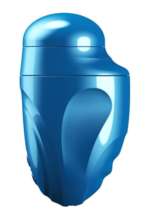 Masturbator Fusion X Aqua Bubble z wibracją niebieski Hidden Desire