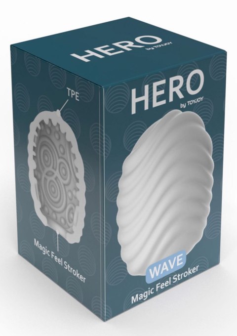 Masturbator mini ToyJoy HERO Wave biały TPE TOYJOY