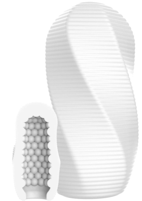 Masturbator średni ToyJoy HERO Swirl biały TOYJOY
