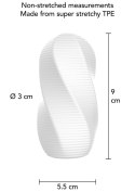 Masturbator średni ToyJoy HERO Swirl biały TOYJOY