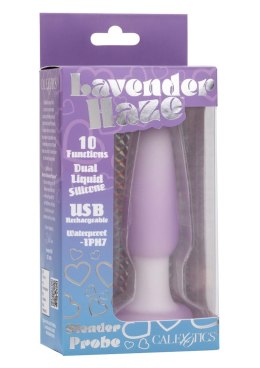 Plug analny wibrujący Calexotics Lavender Haze fioletowy silikonowy CalExotics