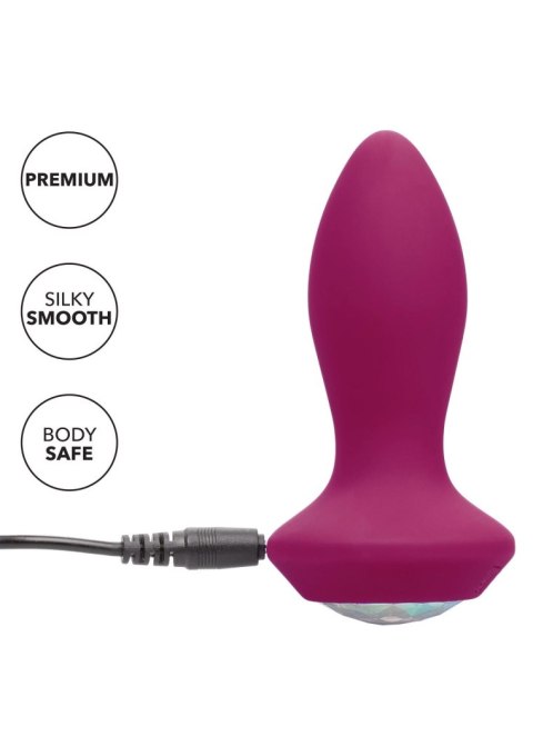 Silikonowy plug wibrujący Power Gem fioletowy 95 cm CalExotics