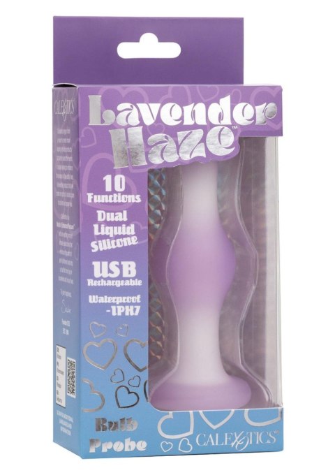 Silikonowy wibrujący korek analny Calexotics Lavender Haze fioletowy CalExotics