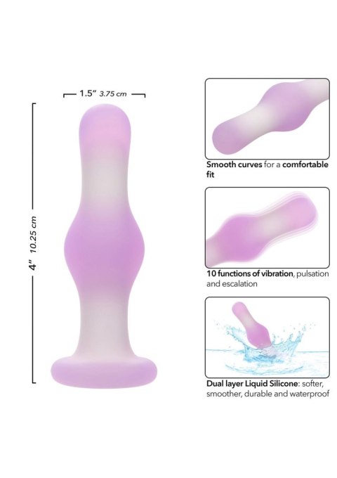 Silikonowy wibrujący korek analny Calexotics Lavender Haze fioletowy CalExotics