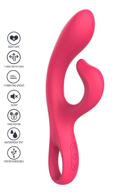 Wibrator XOCOON Endless Orgasm fuksja USB 21 cm Xocoon