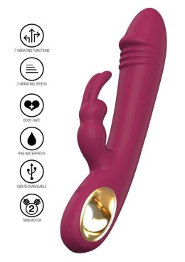 Wibrator króliczek Taygeta silikonowy fuksja USB 21 cm Hidden Desire