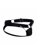 Jockstrap łańcuchowy MOB Eroticwear czarny ze skóry ekologicznej MOB Eroticwear