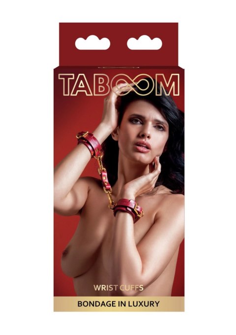 Kajdanki Taboom wegańskie czerwone 29 cm Taboom