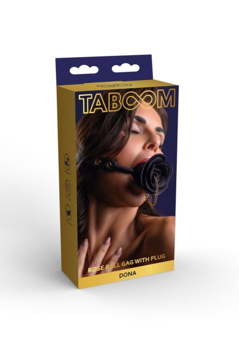 Knebel kulkowy Rose z plugiem Taboom czarny Taboom