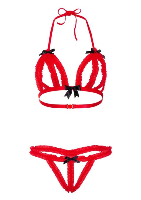 Komplet bielizny Peek a boo Ruffle Daring Intimates czerwony L XL Daring Intimates