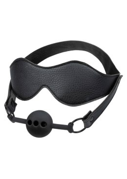 Maska blackout z oddychającym kneblem silikonowym Calexotics CalExotics