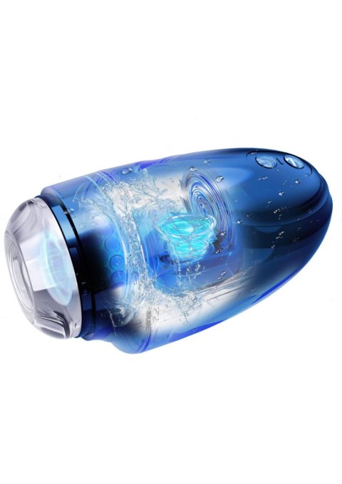 Masturbator Fusion X Aqua Bubble z wibracją niebieski Hidden Desire