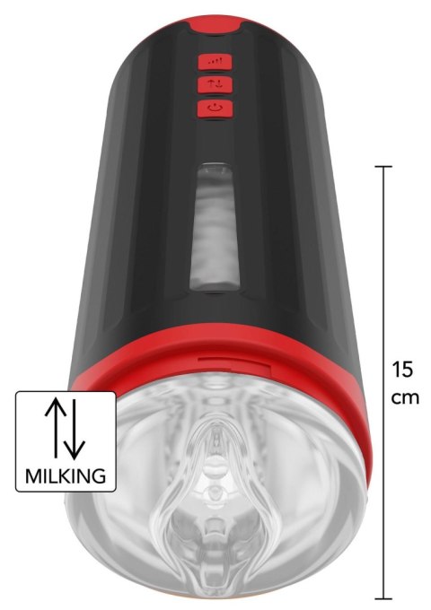 Masturbator Milking Master z ruchami dojenia Hidden Desire czarny Hidden Desire