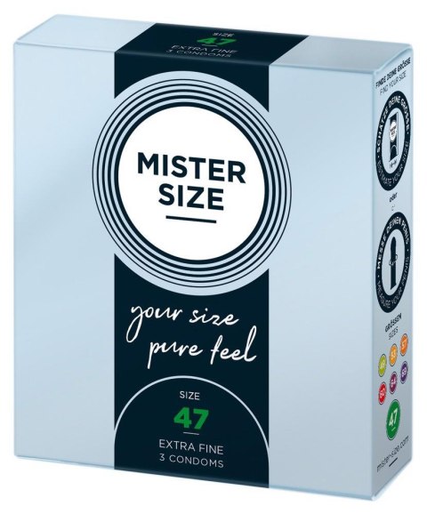 Prezerwatywy wegańskie Mister Size 47 mm 3 sztuki Mister Size