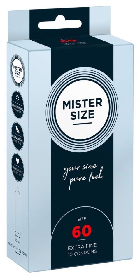 Prezerwatywy wegańskie Mister Size 60mm lateks 10 sztuk Mister Size