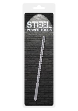 Sonda uretralna żebrowana Steel Power Tools srebrna 10 mm 24 cm Steel Power Tools