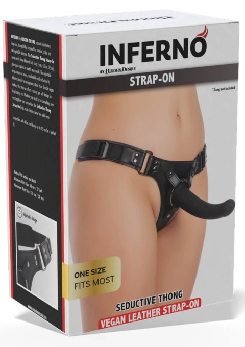 Uprząż strapon string z 3 pierścieniami Hidden Desire czarna Hidden Desire