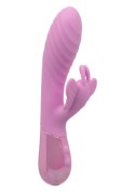 Wibrator króliczek Aura Dual Flutter Calexotics różowy USB 11,5 cm CalExotics