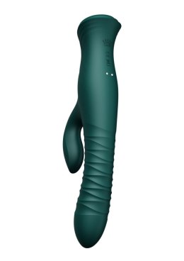 Wibrator króliczek Mose thrusting z podgrzewaniem zielony 25.8 cm