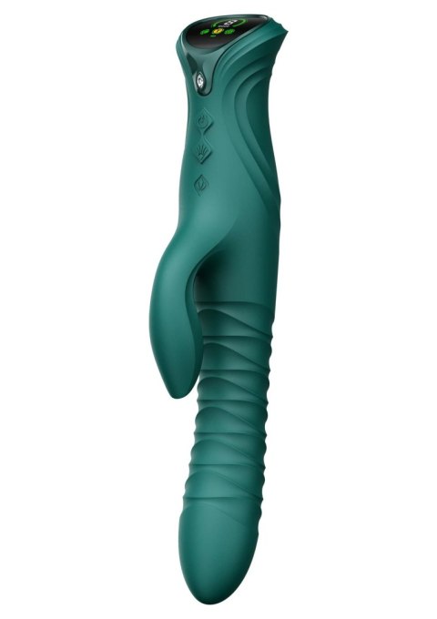 Wibrator króliczek ZALO Mose 2 z podgrzewaniem zielony 25,8 cm ZALO