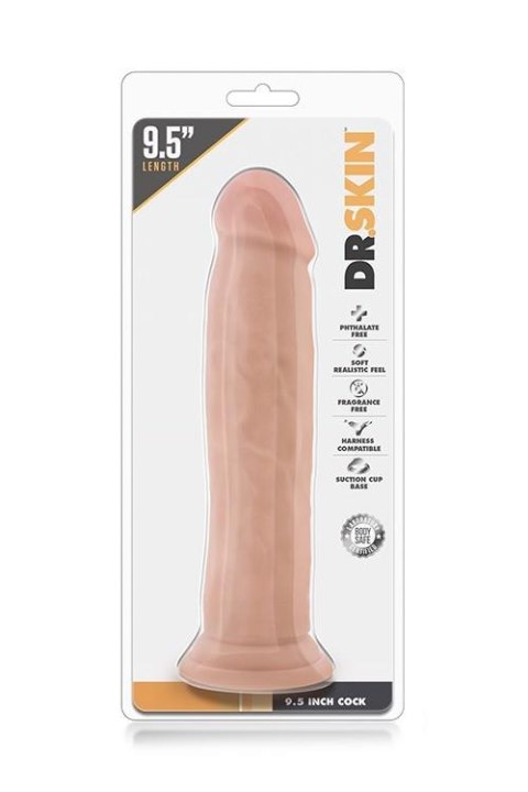 Dildo realistyczne Dr Skin Blush waniliowe 9 5 cala PVC Blush