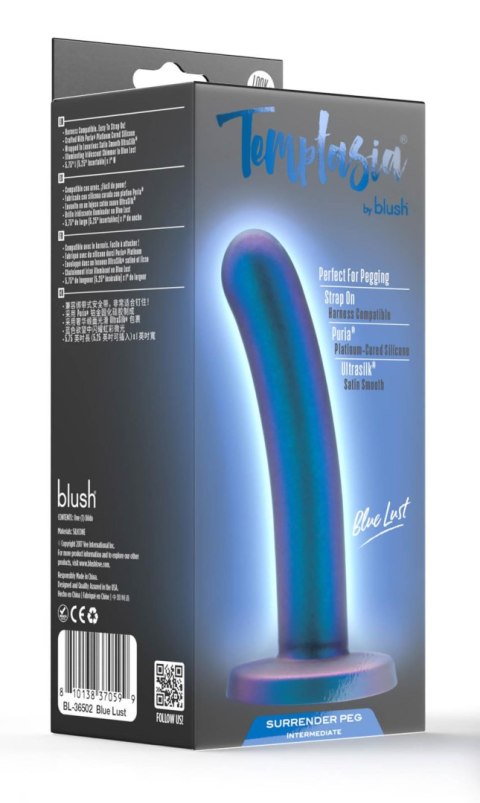 Dildo realistyczne Temptasia Surrender niebieskie 14 cm Blush