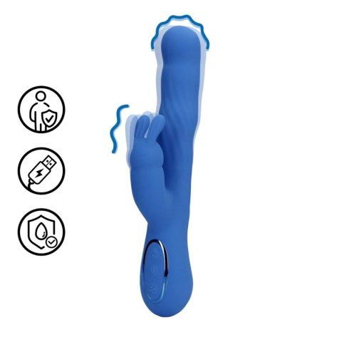 Wibrator króliczek Loveline Wiggle niebieski 24 cm Loveline
