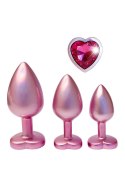 Zestaw korków analnych Gleaming Love różowy aluminium Dream Toys
