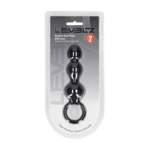 Koralikowa sondka analna Levelz silikonowa czarna Levelz by Shots