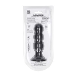 Korek analny potrójny z grzechotką Levelz silikonowy L czarny 13,5cm Levelz