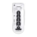 Korek analny silikonowy poczwórny z grzechotką Levelz XL czarny 16,5cm Levelz