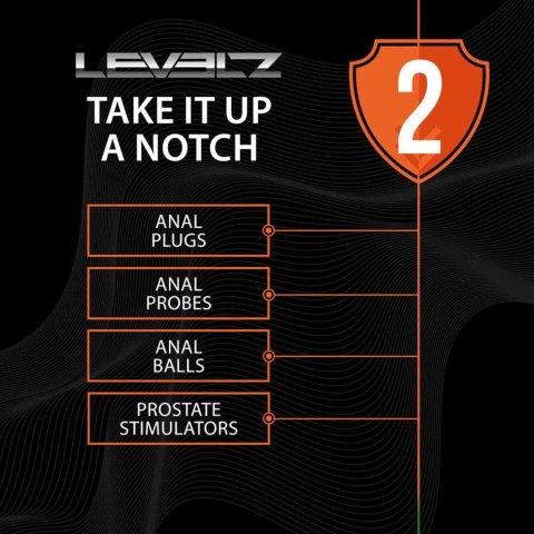 Korek analny silikonowy poczwórny z grzechotką Levelz XL czarny 16,5cm Levelz