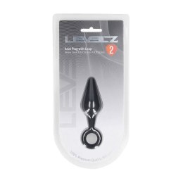 Korek analny silikonowy z pętlą Levelz S czarny 10cm Levelz