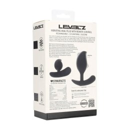 Korek analny wibrujący Levelz silikonowy z pilotem 10,6 cm czarny Levelz
