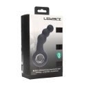 Masażer prostaty wibrujący koralikowy z pętlą silikonowy Levelz czarny 15cm Levelz