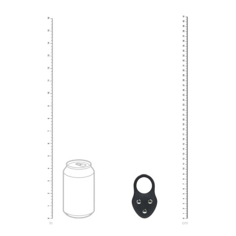 Pierścień erekcyjny silikonowy potrójnie obciążony Levelz L czarny Levelz