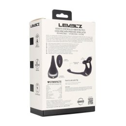 Pierścień wibrujący Levelz Tri O z pilotem silikonowy czarny 22,5 cm Levelz