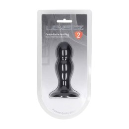 Podwójny korek analny z grzechotką silikonowy Levelz czarny M 11 cm Levelz