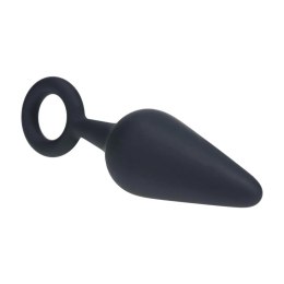 Silikonowy korek analny z pętlą Levelz M czarny 12 cm Levelz