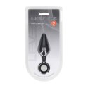 Silikonowy korek analny z pętlą Levelz M czarny 12 cm Levelz