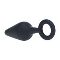 Silikonowy korek analny z pętlą Levelz M czarny 12 cm Levelz