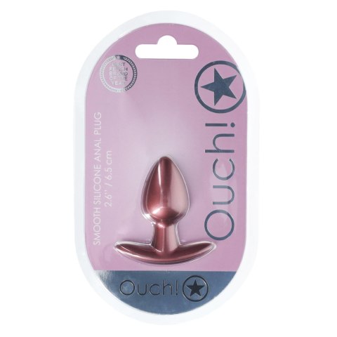 Smooth Silicone Anal Plug - Small - 2.6 / 6,5 cm - Rose Gold Ouch!