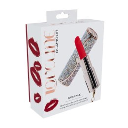 Wibrator szminka Loveline Sparkle iridescent z nakładkami Loveline