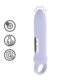Wibrator z silikonową pętlą Loveline lawendowy 12,6 cm Loveline