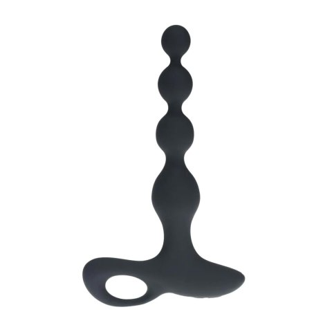 Wibrujący koralikowy korek analny silikonowy Levelz czarny 20 cm Levelz